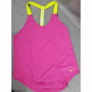 Nike Tops - Nike Small Pink Yellow Elastika Loose Fit Tank Nike Tops - Nike Small Pink Yellow Elastika Loose Fit Tank